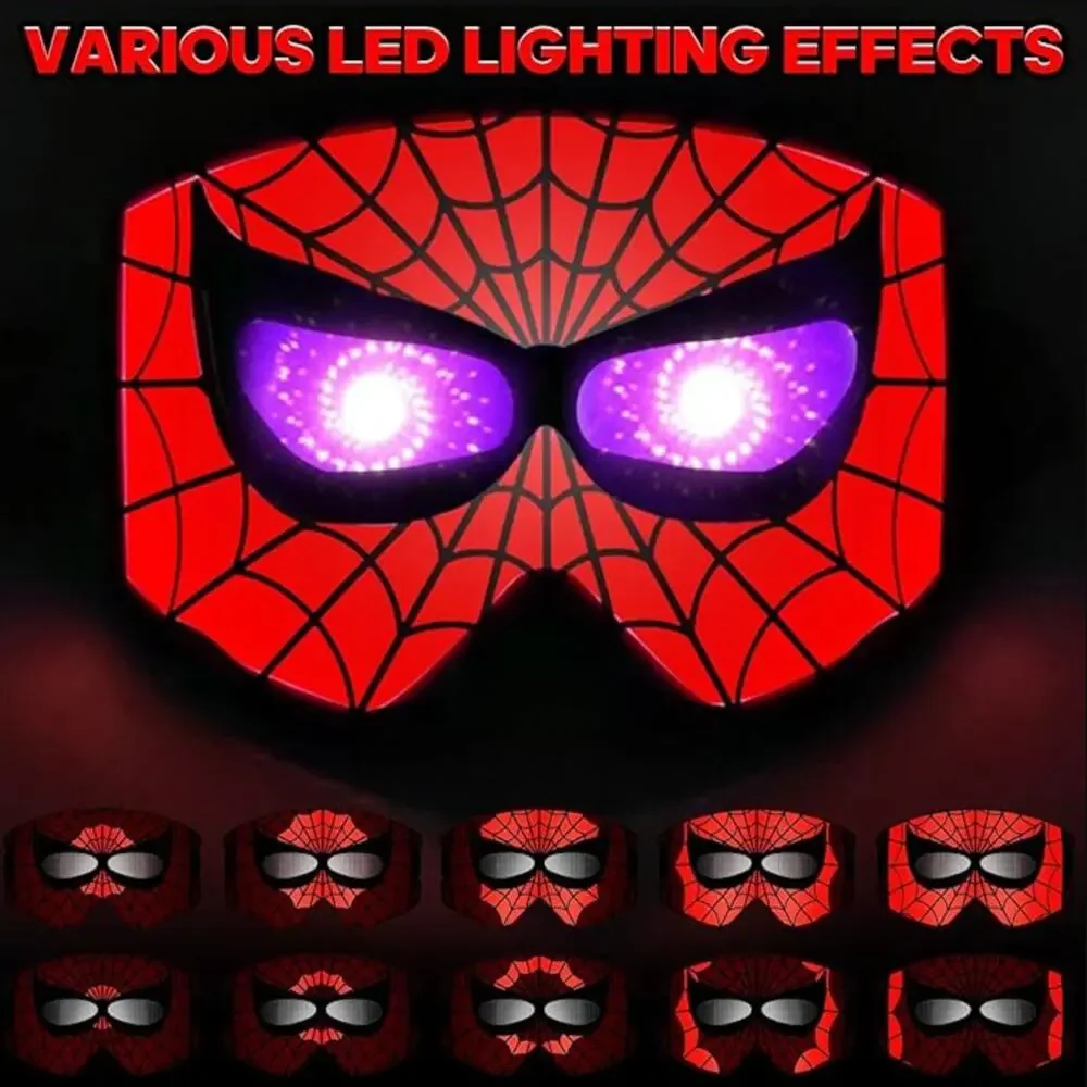 Spiderman Mask with Moving Eyes W/ Adjustable Clip for Kids/Adult/Cosplay